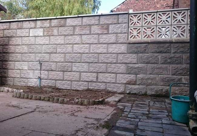 Dividing garden wall extended to create more privacy for the customer at a job in Kimberley, Nottingham