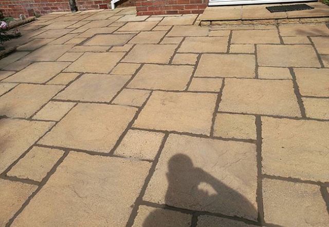 A Patio we repaired, cleaned and repointed on a job in Keyworth, Nottingham (after)
